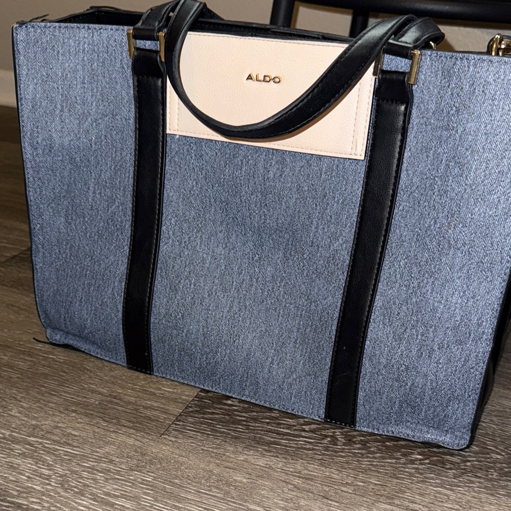 ALDO Denim and Black Women's Tote Bag